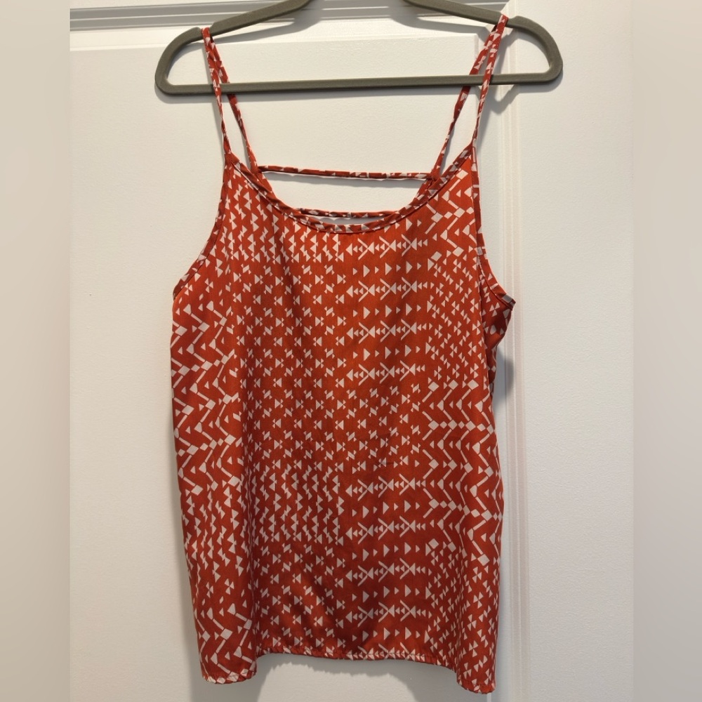 Orange Patterned Women's Top